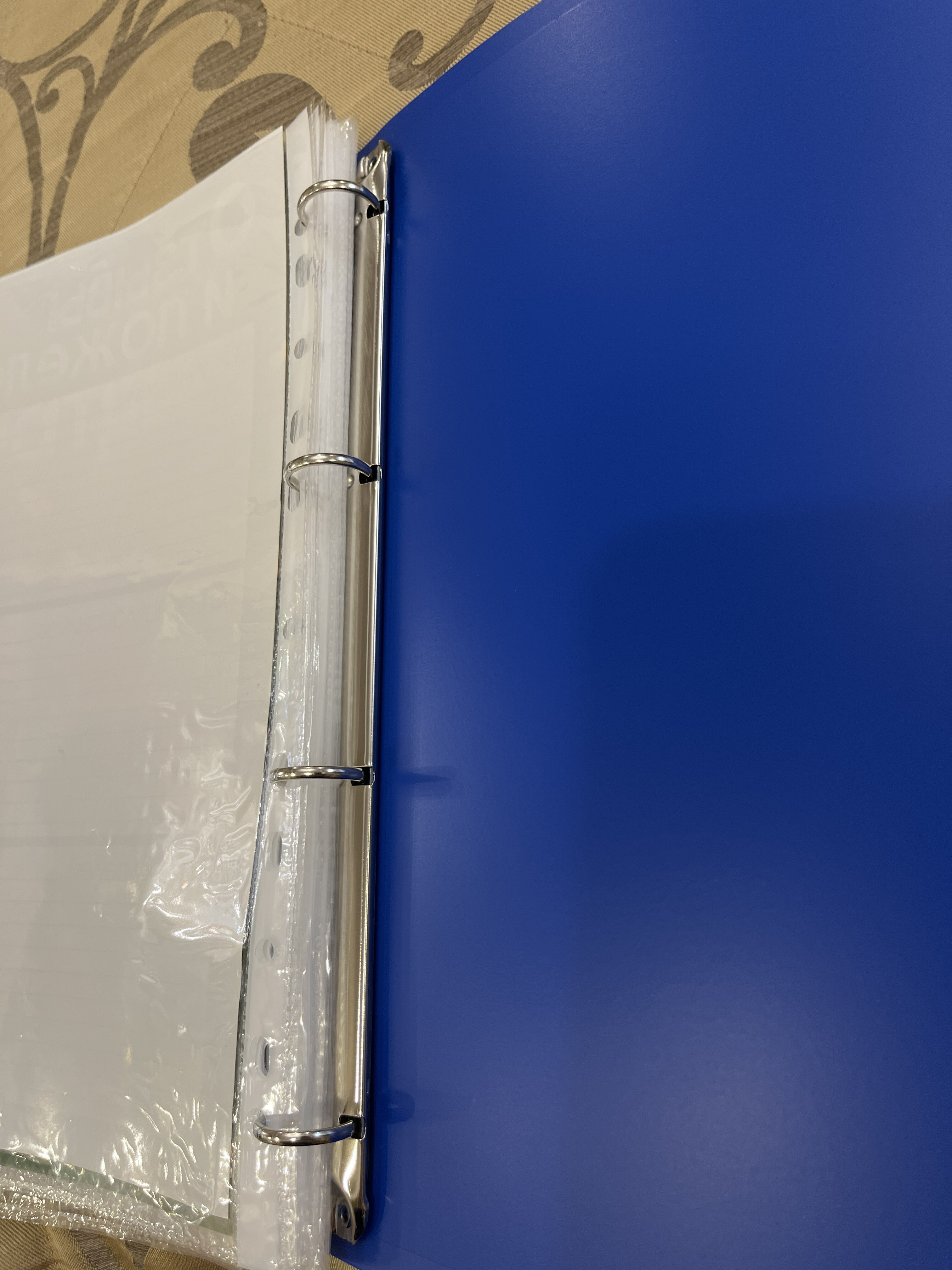 Фотография покупателя товара Папка на 4 кольцах А4, Calligrata, 25 мм, 500 мкм, синяя - Фото 2