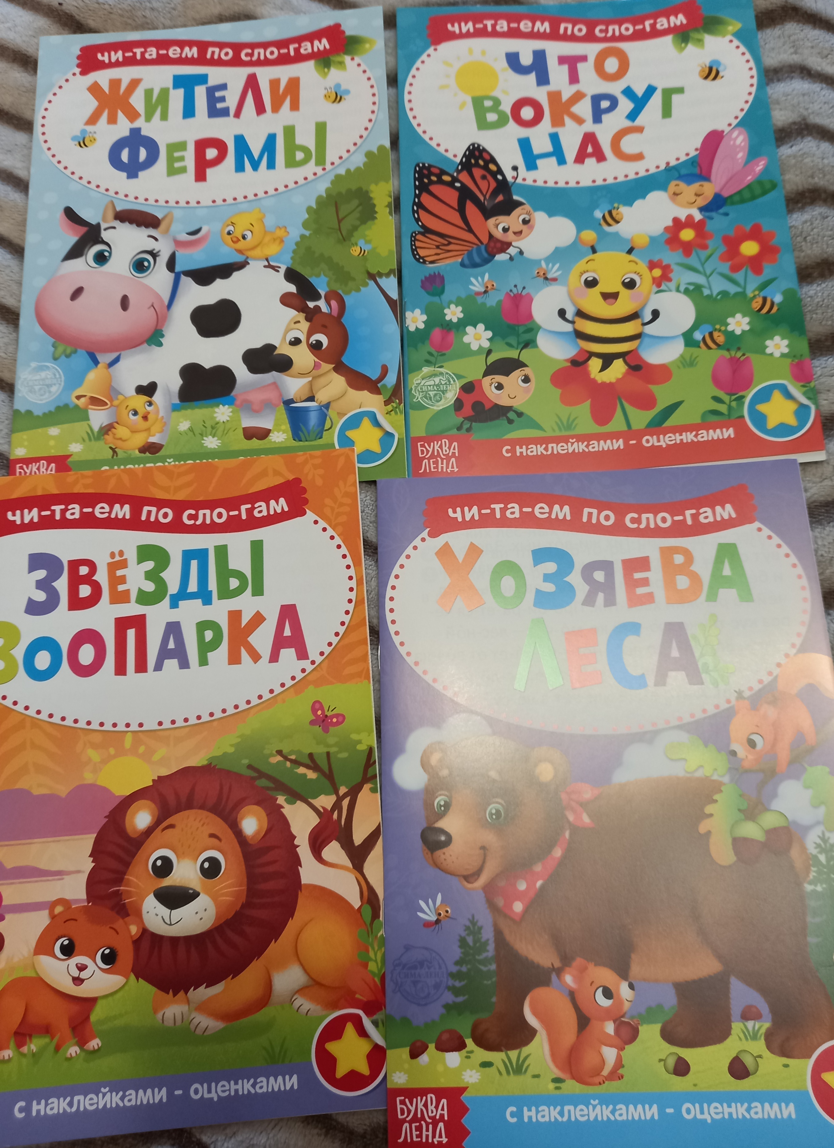 Фотография покупателя товара «Читаем по слогам» Книги набор с наклейками, 4 шт. по 12 стр. - Фото 4