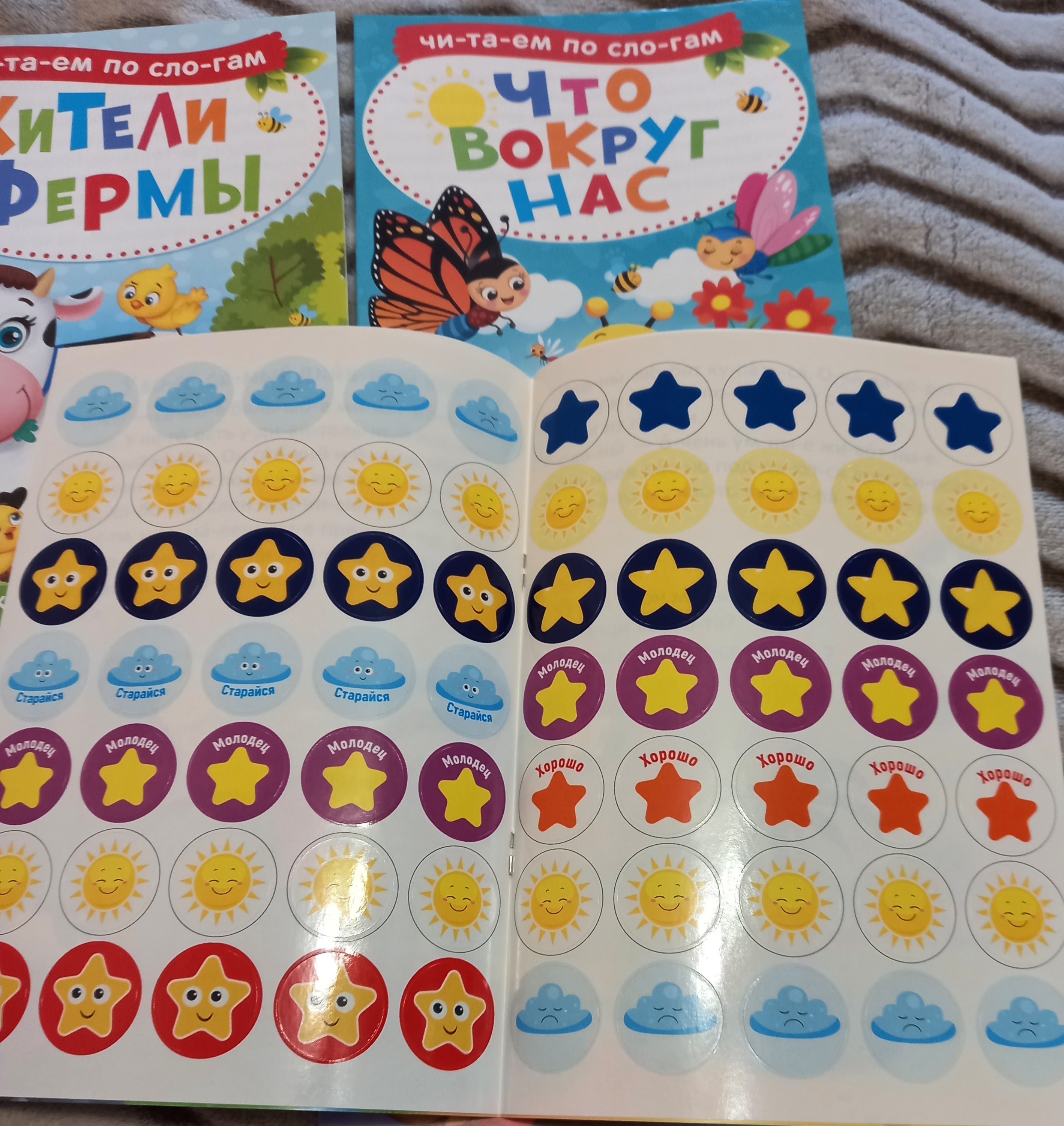 Фотография покупателя товара «Читаем по слогам» Книги набор с наклейками, 4 шт. по 12 стр. - Фото 1