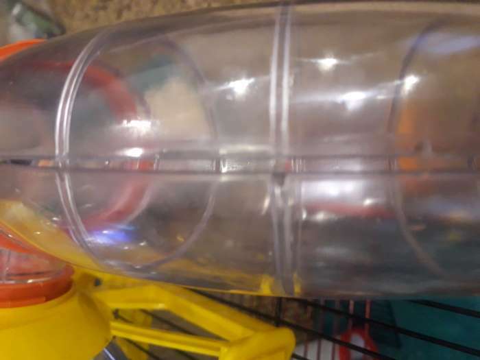 Фотография покупателя товара Клетка для грызунов трехярусная с лабиринтом и колесом, 39 x 29 х 64 см, микс цветов - Фото 9