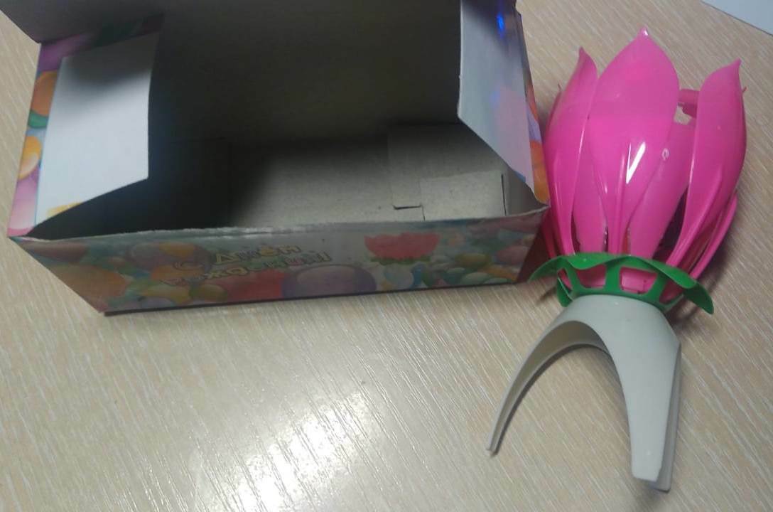Фотография покупателя товара Свеча для торта музыкальная "Тюльпан", розовая, 12×5 см - Фото 10