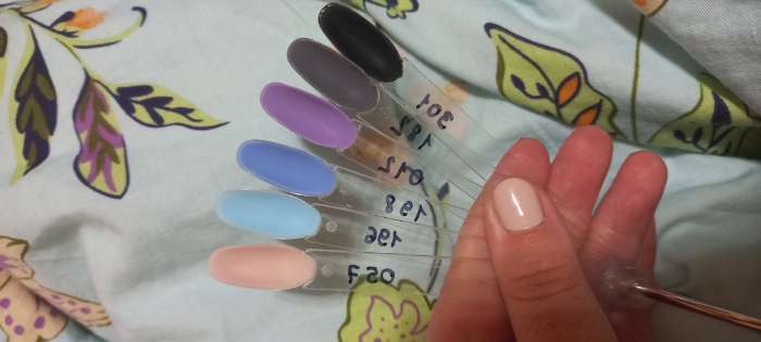 Фотография покупателя товара Палитра для лаков на кольце, 50 ногтей, форма овал, цвет прозрачный - Фото 2