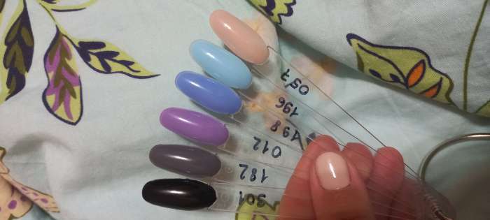 Фотография покупателя товара Палитра для лаков на кольце, 50 ногтей, форма овал, цвет прозрачный - Фото 1