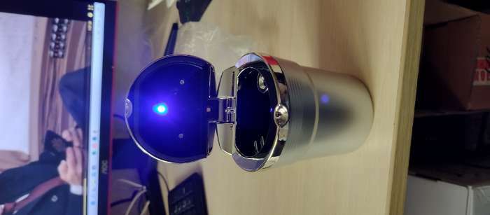 Фотография покупателя товара Пепельница для авто TORSO с подсветкой, 7.5×9 см, хром