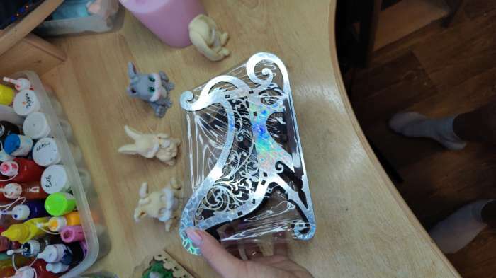 Фотография покупателя товара Конфетница новогодняя  "Сани-серебро", 20х14х10 см - Фото 3