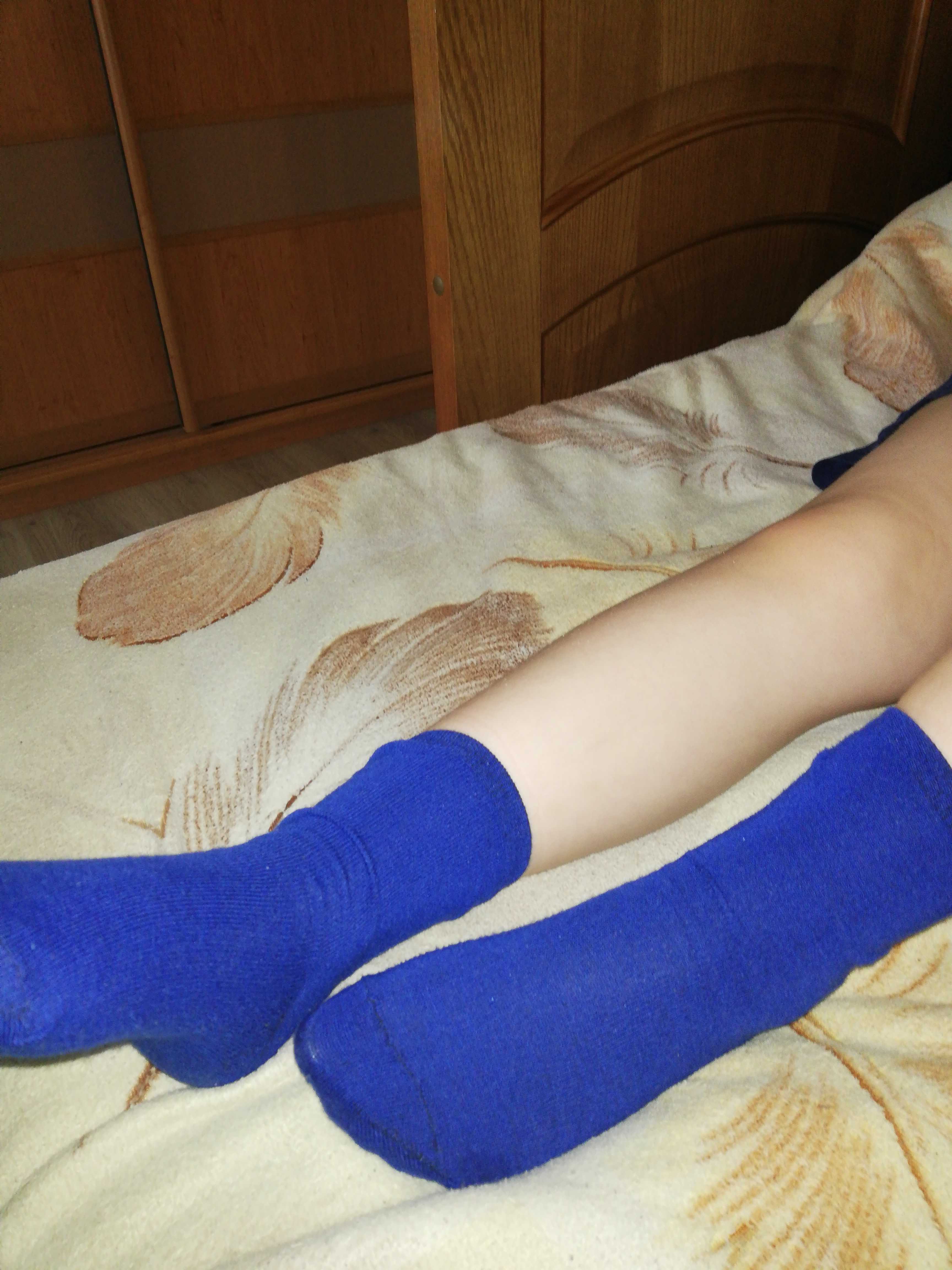 Фотография покупателя товара Носки детские, цвет синий, размер 22-24 - Фото 1