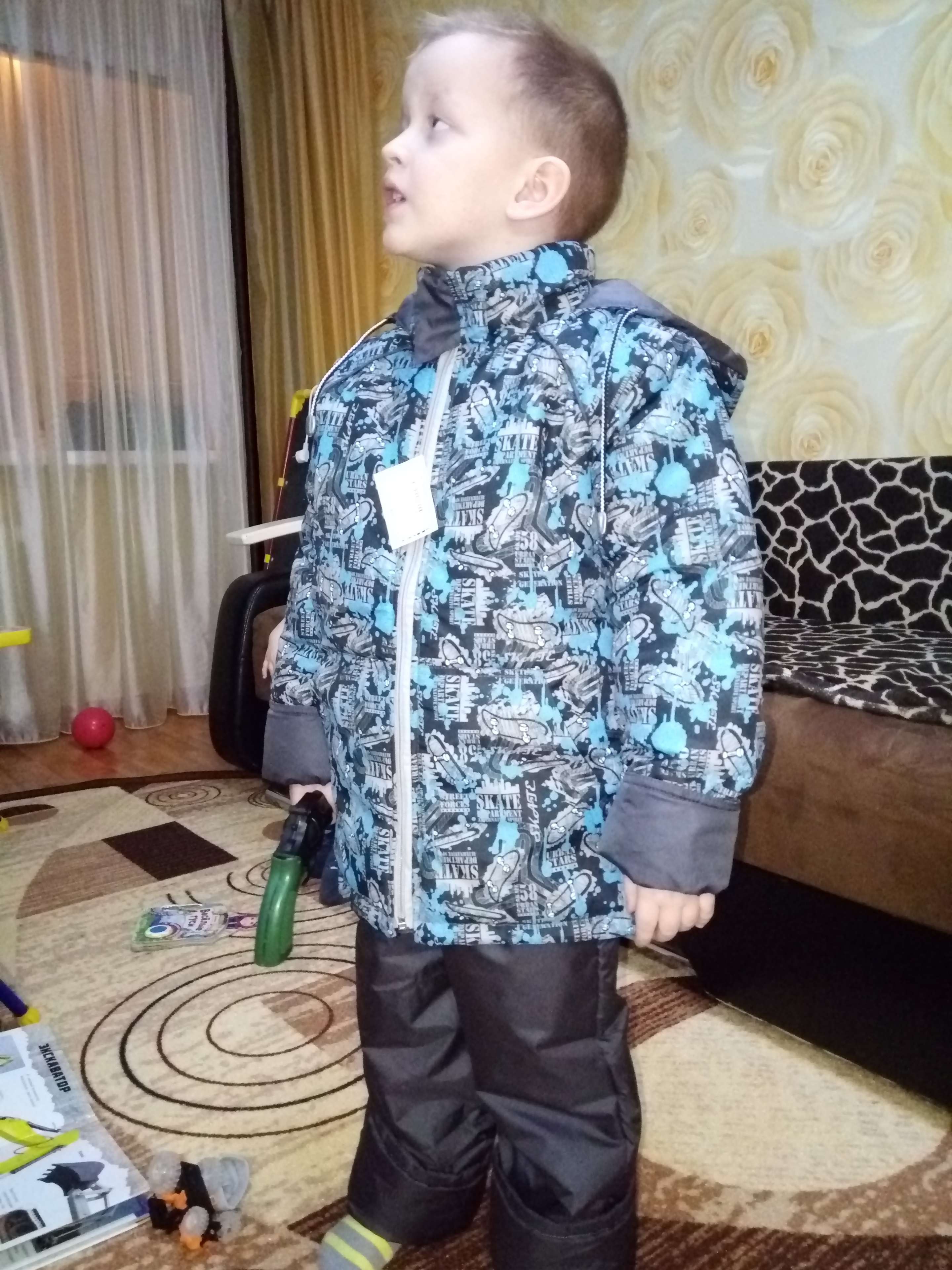 Фотография покупателя товара Куртка для мальчика, рост 116 см, цвет синий КМ-11/7 - Фото 1