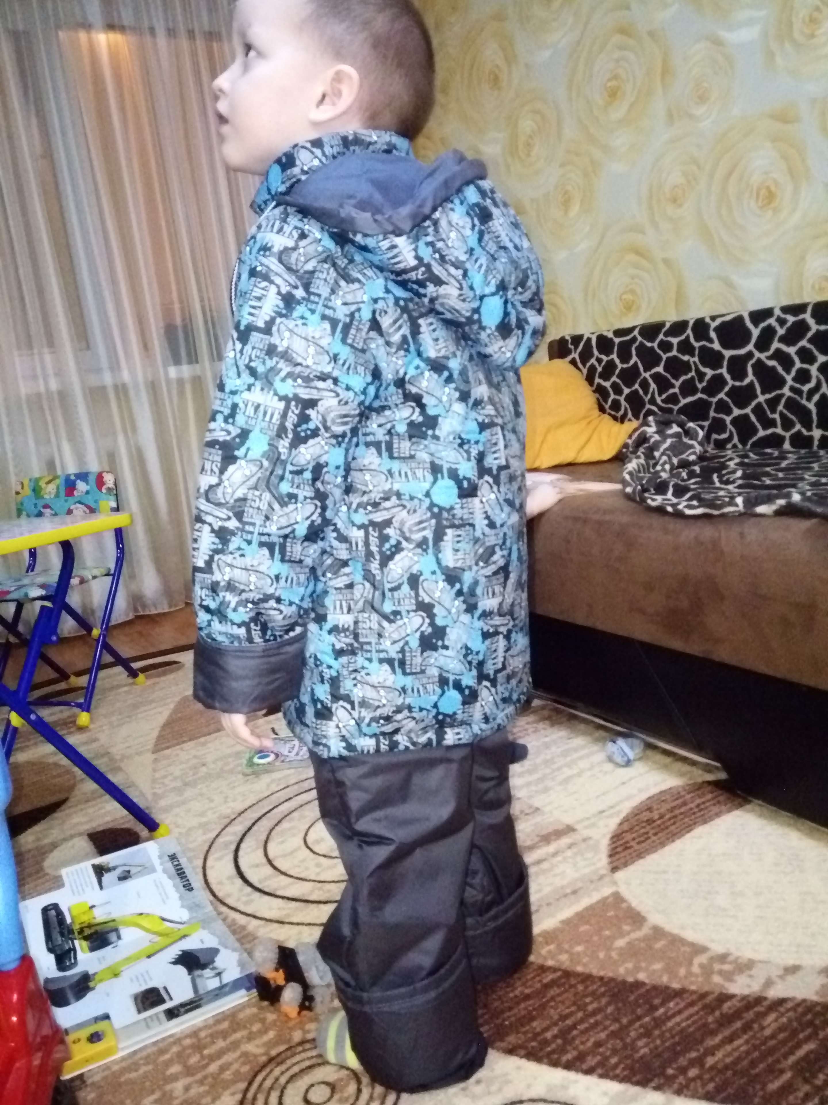 Фотография покупателя товара Куртка для мальчика, рост 146 см, цвет синий КМ-11/12 - Фото 4
