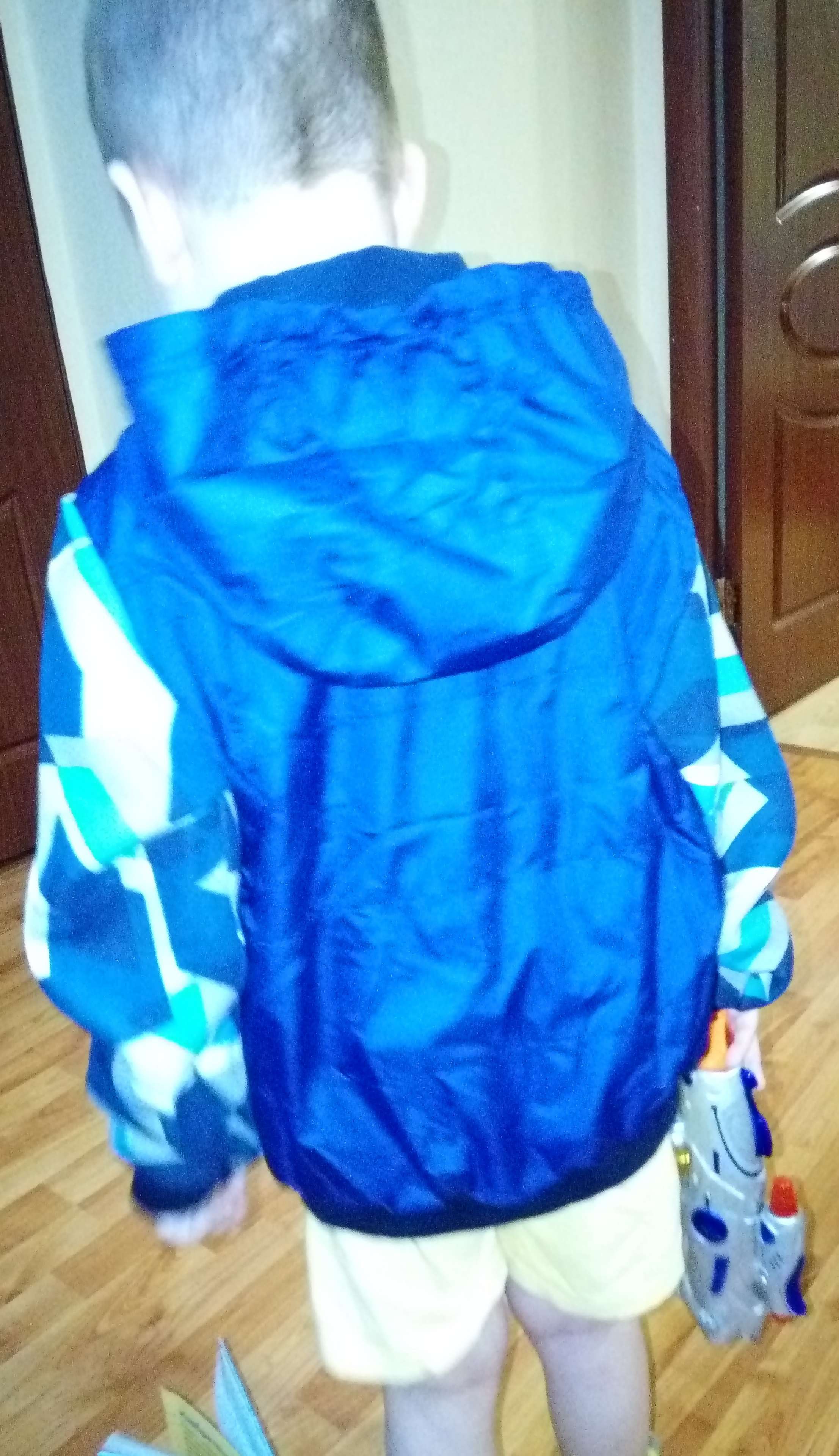 Фотография покупателя товара Ветровка для мальчика, рост 98 см, цвет синий - Фото 1