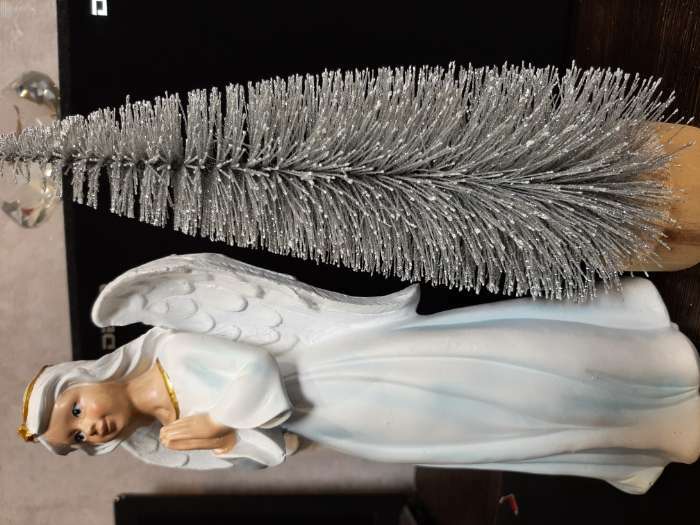 Фотография покупателя товара Фигура "Ангел в молитве" 10х10х24см - Фото 1