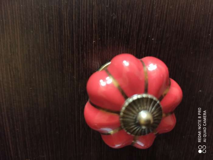 Фотография покупателя товара Ручка-кнопка PEONY Ceramics 001, керамическая, красная