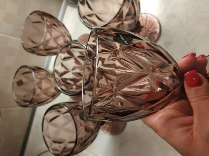 Фотография покупателя товара Набор бокалов стеклянных Magistro «Круиз», 250 мл, 8×15,3 см, 6 шт, цвет розовый - Фото 3
