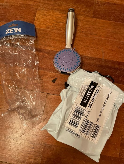 Фотография покупателя товара Душевая лейка ZEIN Z403, пластик, 4 режима, цвет хром