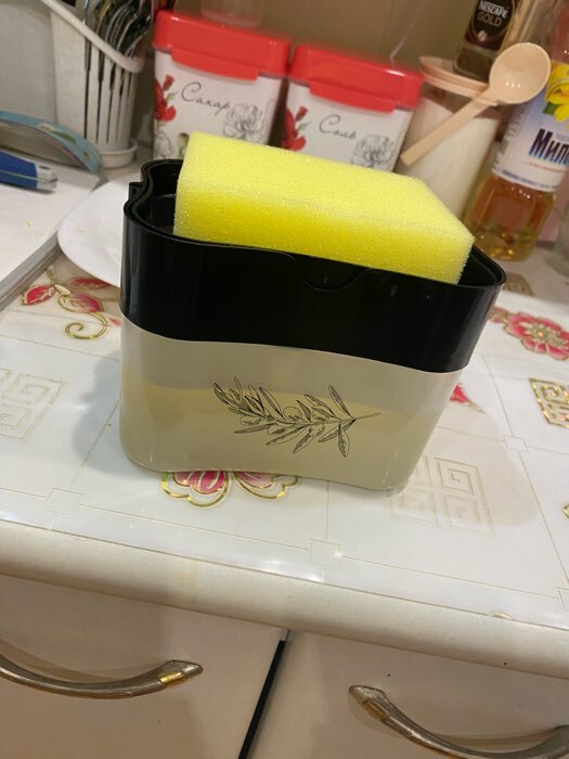 Фотография покупателя товара Дозатор для жидкого мыла «Sweet home», чёрный, 11 х 14 см.