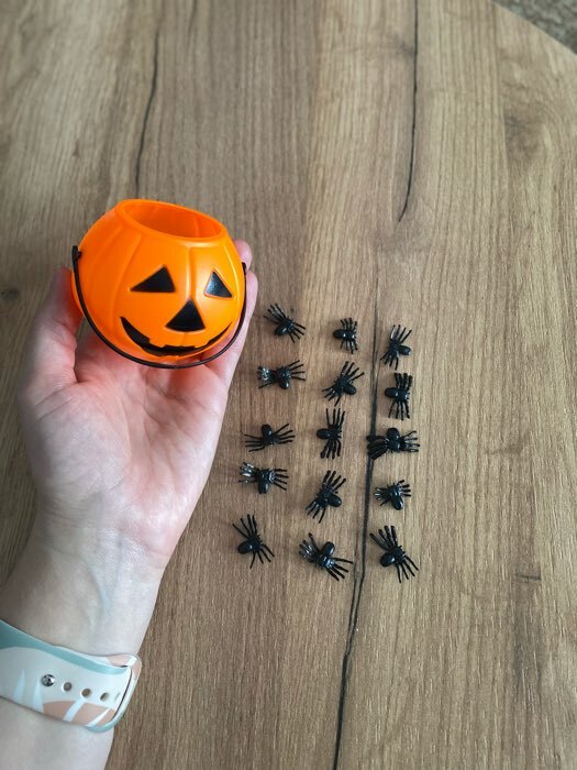 Фотография покупателя товара Прикол конфетница с паучками «Тыква»