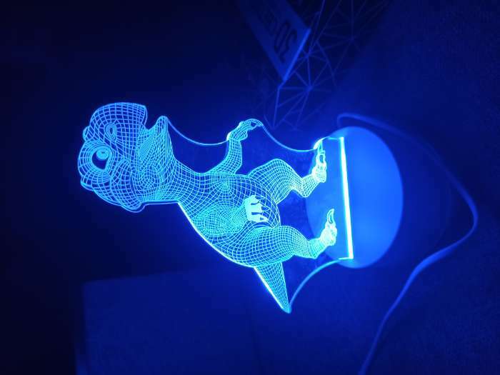 Фотография покупателя товара Светильник "Тираннозавр" LED RGB от сети RISALUX - Фото 4