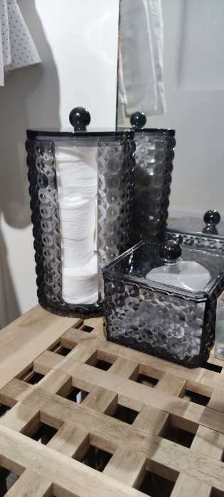 Фотография покупателя товара УЦЕНКА Органайзер с крышкой 1секц Black Secret 9.5×9.5×7 см чёрн пакет вклад QF - Фото 5