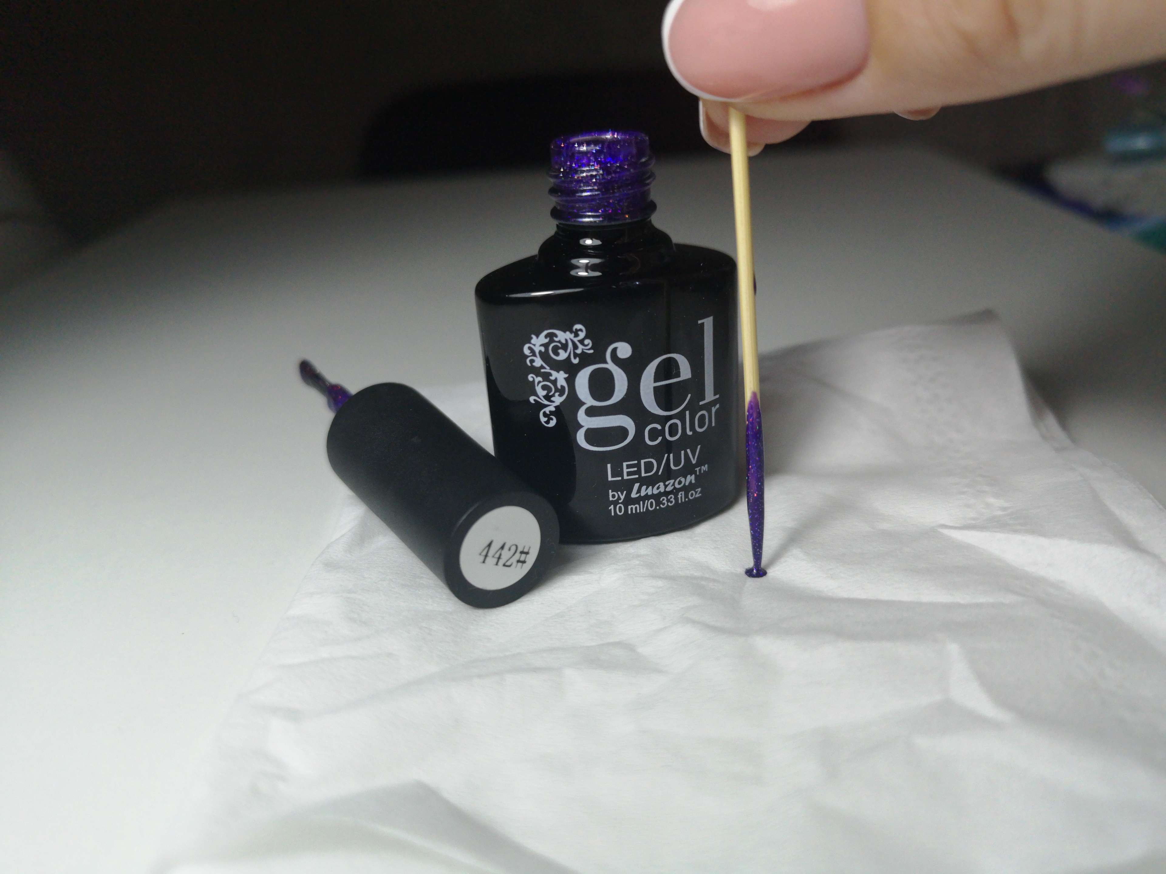Фотография покупателя товара Гель-лак для ногтей, 5284-442, трёхфазный, LED/UV, 10мл, цвет 5284-442 фиолетовый блёстки - Фото 26