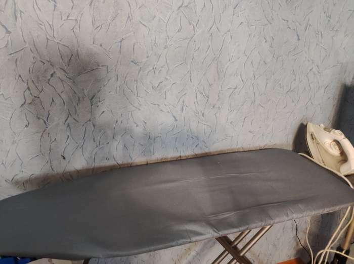 Фотография покупателя товара Чехол для гладильной доски, 120×40 см, термостойкий, цвет серый - Фото 1