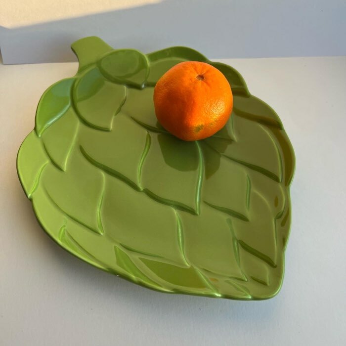 Фотография покупателя товара Тарелка керамическая «Артишоки», зелёная, 20 х 17 см, цвет зелёный - Фото 2