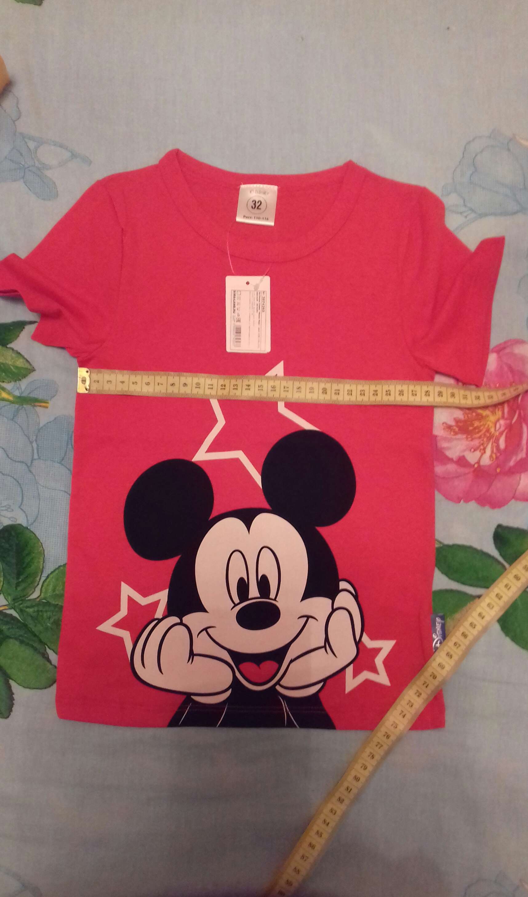 Фотография покупателя товара Футболка детская Disney "Микки Маус", рост 110-116 (32), красный - Фото 2