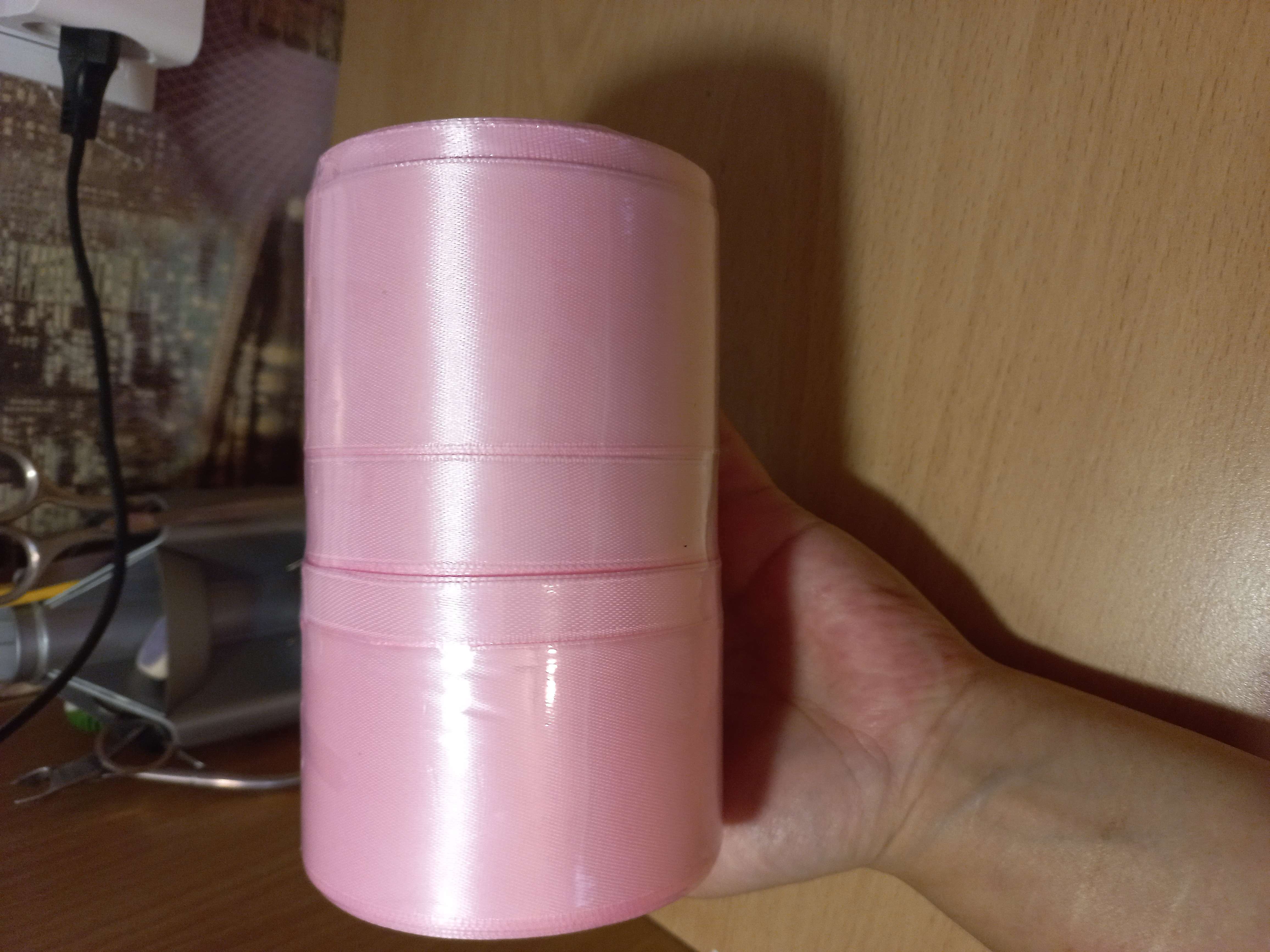 Фотография покупателя товара Лента атласная, 3 мм × 45 ± 1 м, цвет розовый №04 - Фото 7