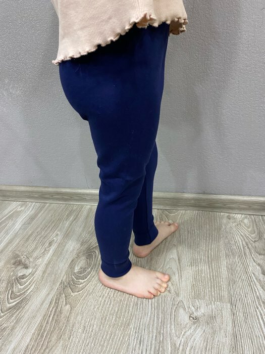 Фотография покупателя товара Термобельё для девочки (леггинсы), цвет синий/меланж, рост 104 см - Фото 2