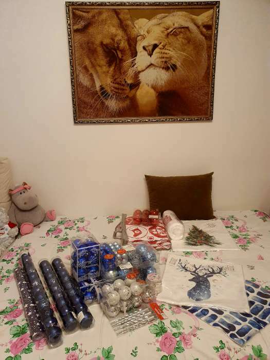 Фотография покупателя товара Ёлочные игрушки «Сильва», шары новогодние, d=6 см, набор 12 шт., синий - Фото 4