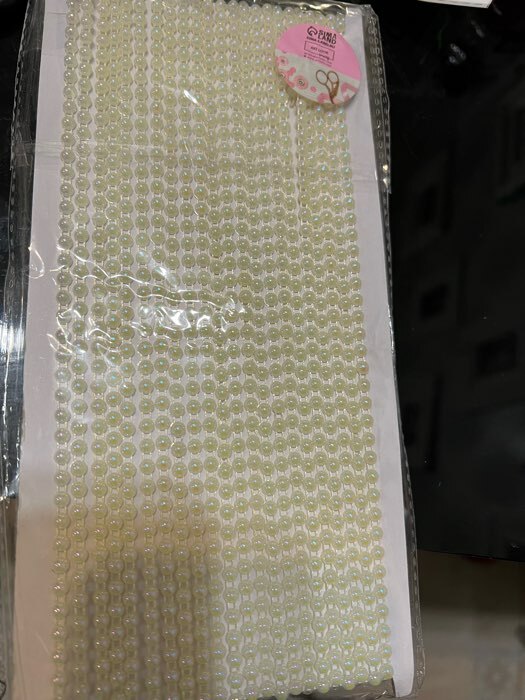 Фотография покупателя товара Жемчуг на нитях, с голографией, плоский, 4,5 мм, 9 ± 1 м, цвет белый - Фото 4