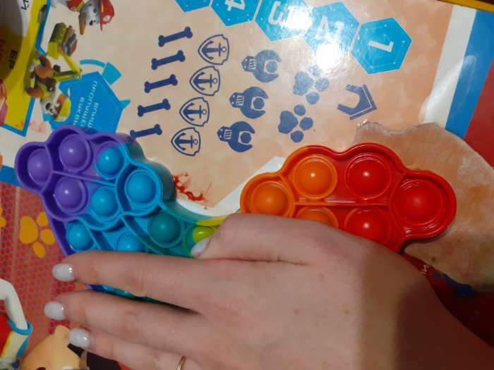 Фотография покупателя товара Антистресс игрушка для детей «Вечная пупырка: Радуга» - Фото 2