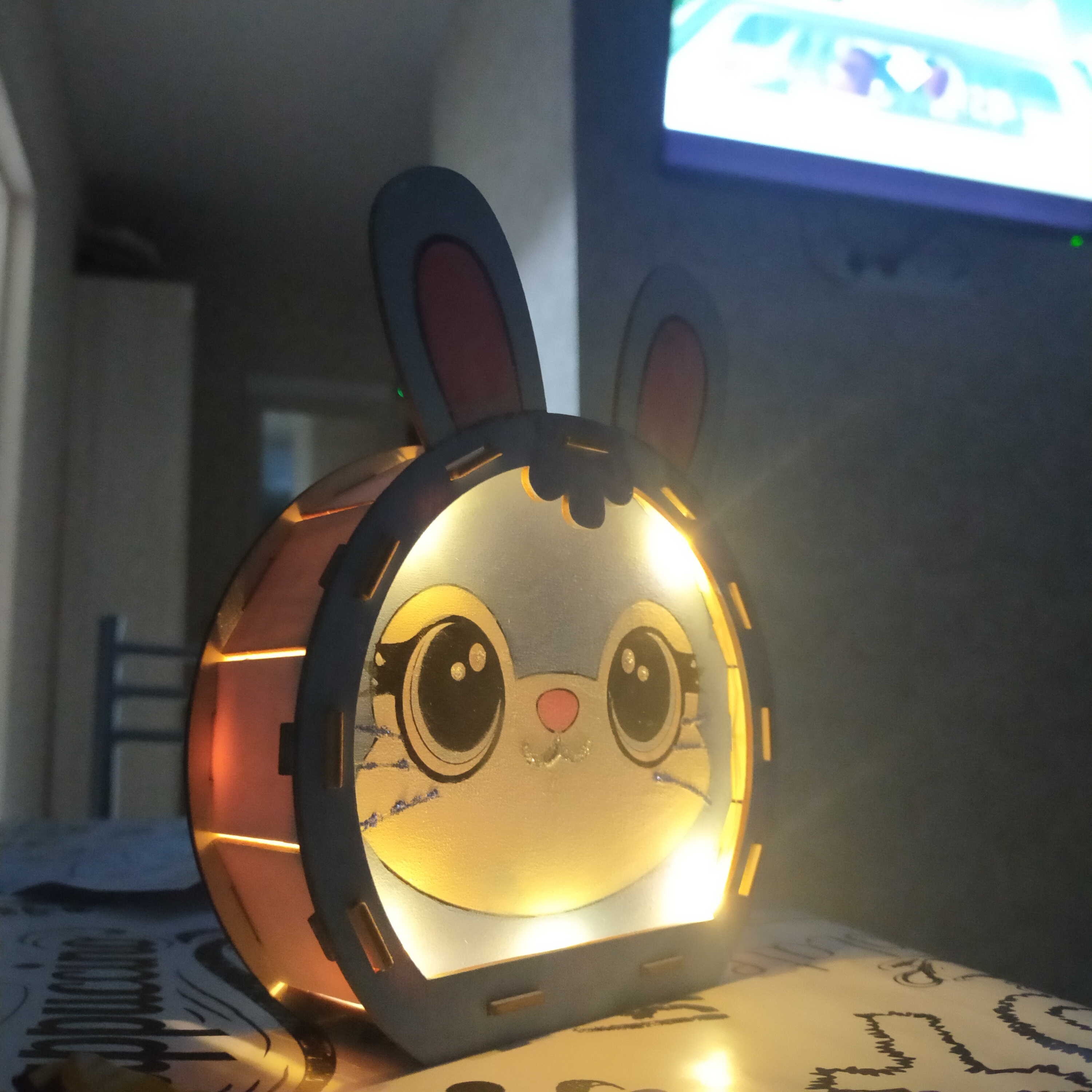 Фотография покупателя товара Набор для творчества «Новогодний ночник из дерева. Единорог», роспись, сборный, 5+ - Фото 2