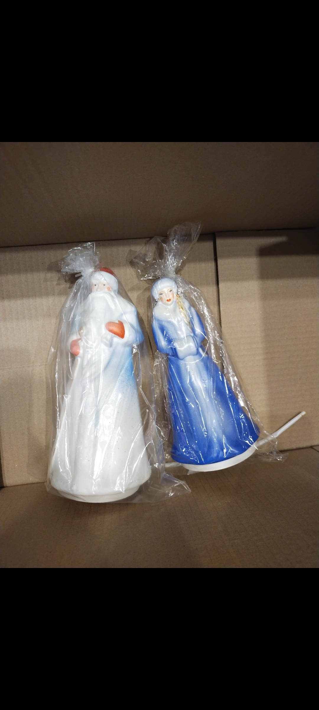 Фотография покупателя товара Дед Мороз пластик 25х10,5 см, бело-голубой - Фото 3
