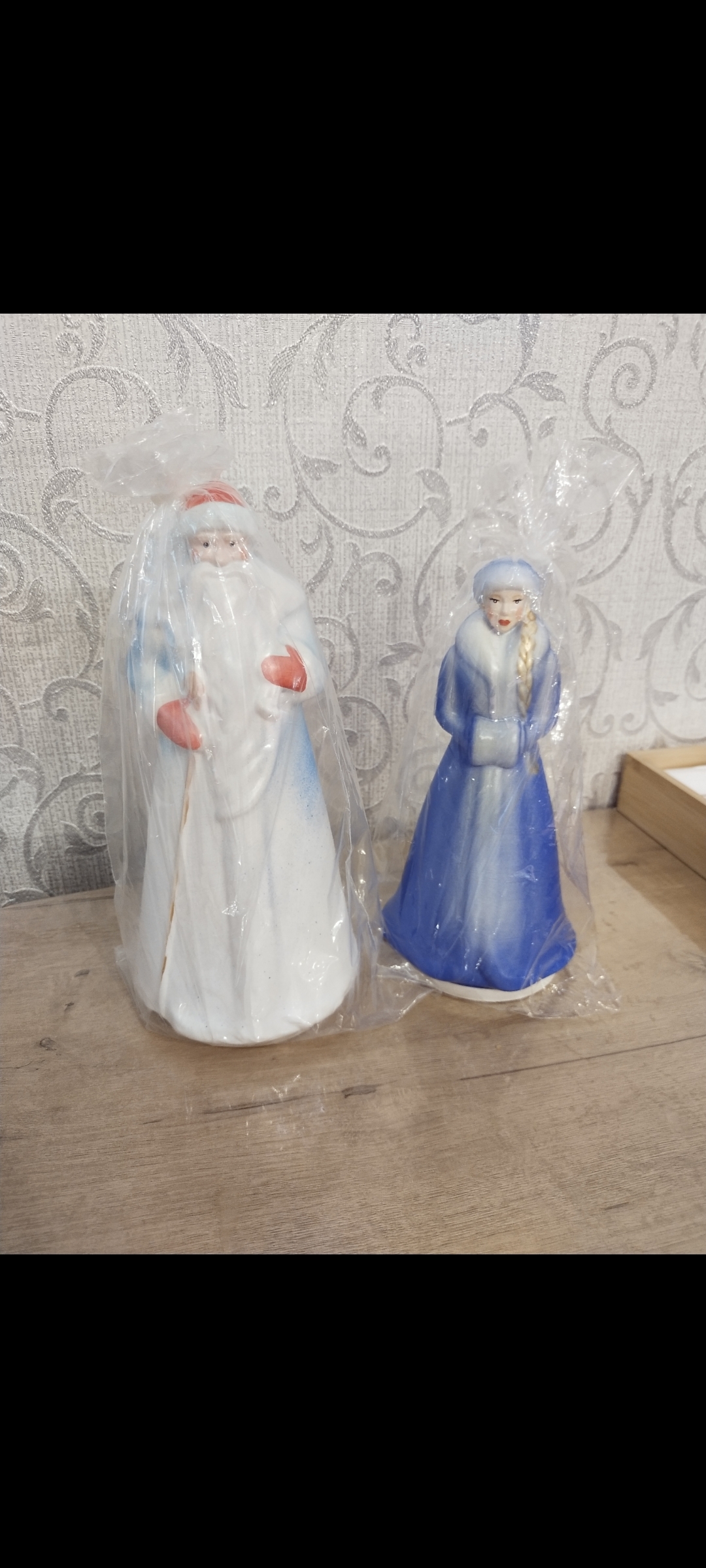 Фотография покупателя товара Дед Мороз пластик 25х10,5 см, бело-голубой - Фото 2