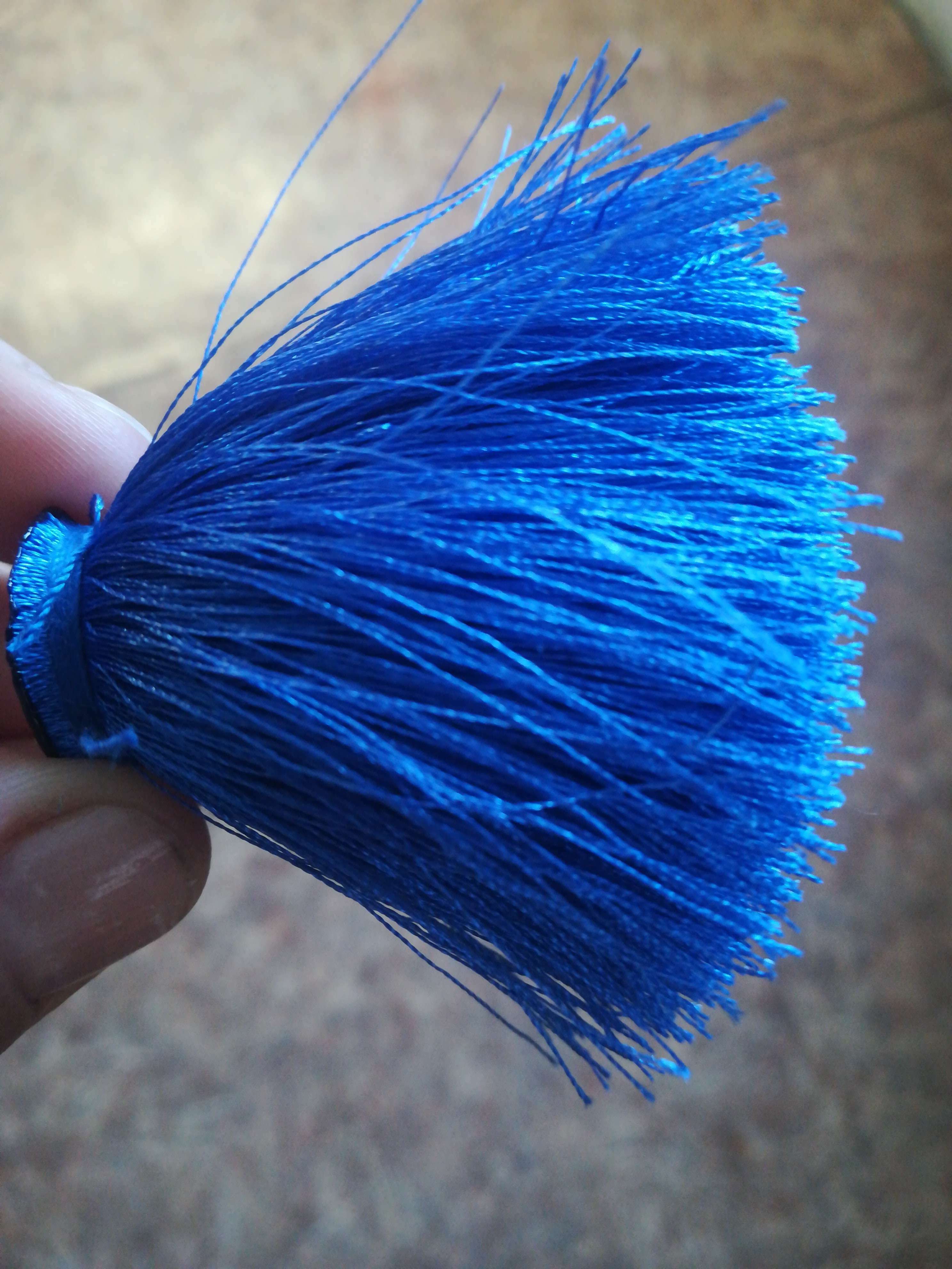 Фотография покупателя товара Декоративный элемент «Кисть» диаметр 9 см, цвет синий - Фото 1