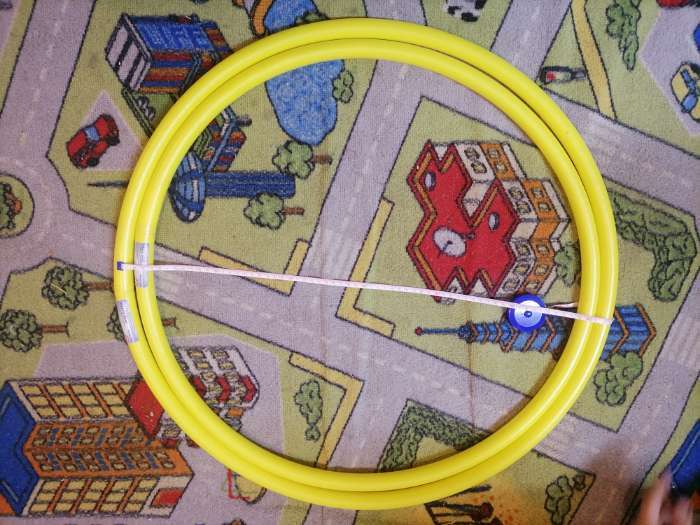 Фотография покупателя товара Обруч, диаметр 60 см, цвет жёлтый - Фото 6