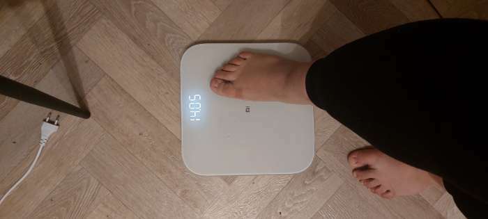 Фотография покупателя товара Весы Xiaomi Mi Smart Scale 2 (NUN4056GL), электронные, диагностические, до 150 кг, белые - Фото 1