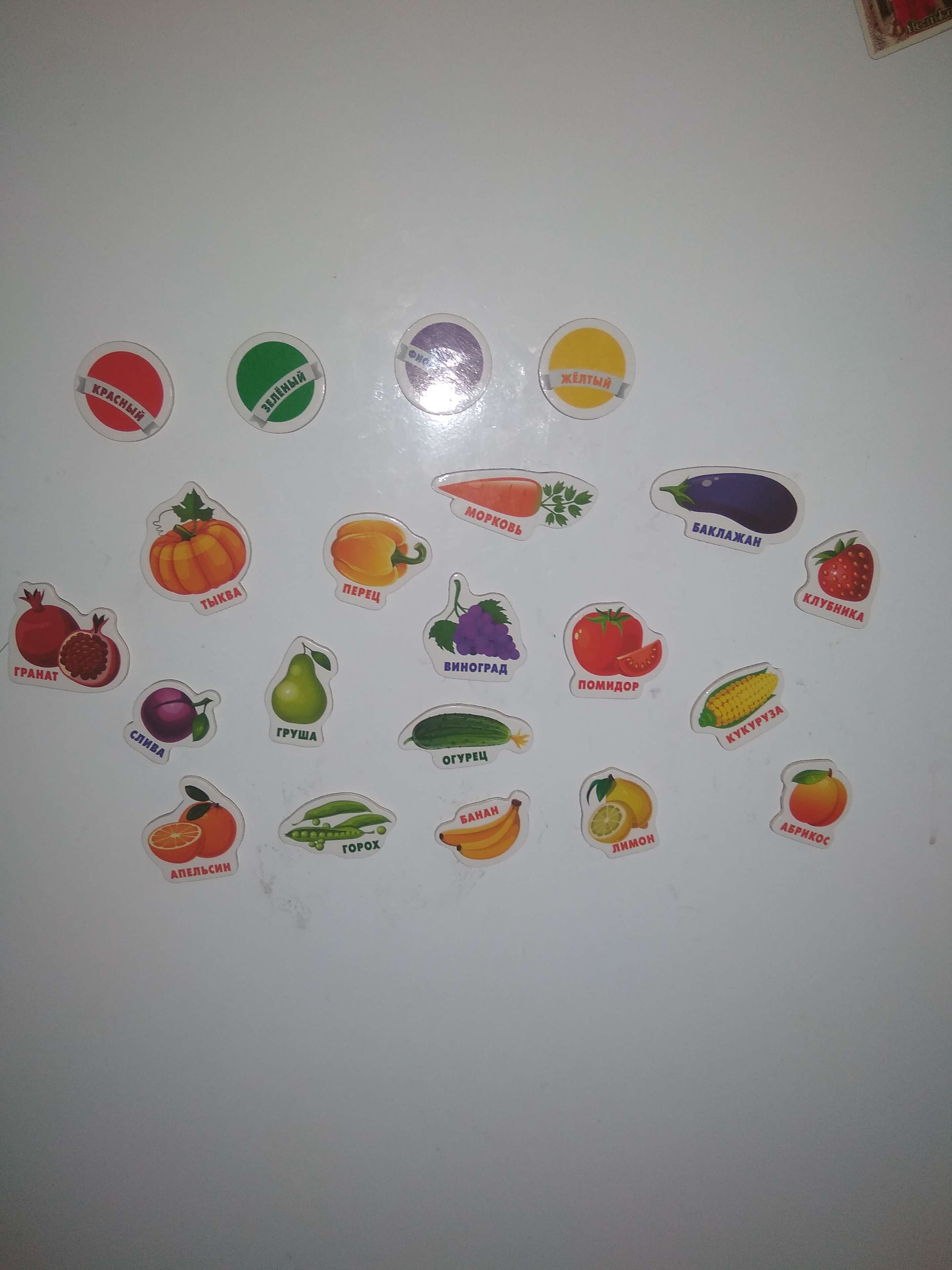 Фотография покупателя товара Развивающие магниты «Изучаем цвета и овощи - фрукты» (набор 25 шт.) - Фото 28