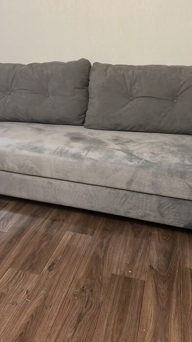 Фотография покупателя товара Прямой диван «Ванкувер», механизм еврокнижка, велюр, цвет серый - Фото 8