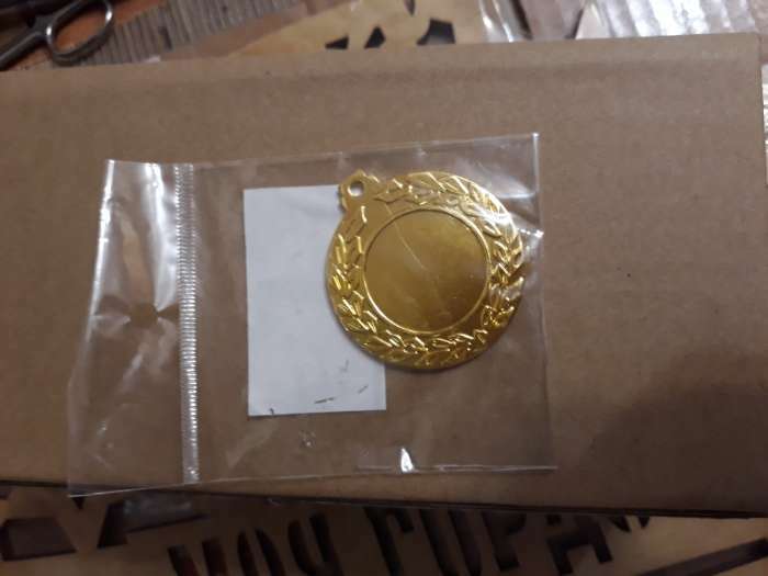 Фотография покупателя товара Медаль под нанесение 037 диам 4,5 см. Цвет сер. Без ленты - Фото 3