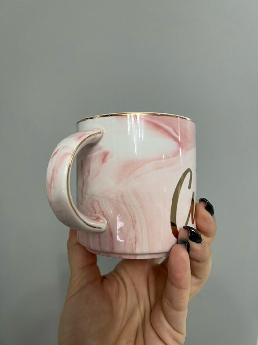 Фотография покупателя товара Кружка керамическая «Сияй», 350 мл, цвет розовый