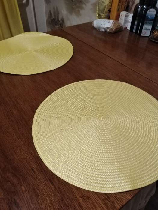 Фотография покупателя товара Салфетка сервировочная «Доляна. Классика», жёлтый, d=38 см - Фото 1