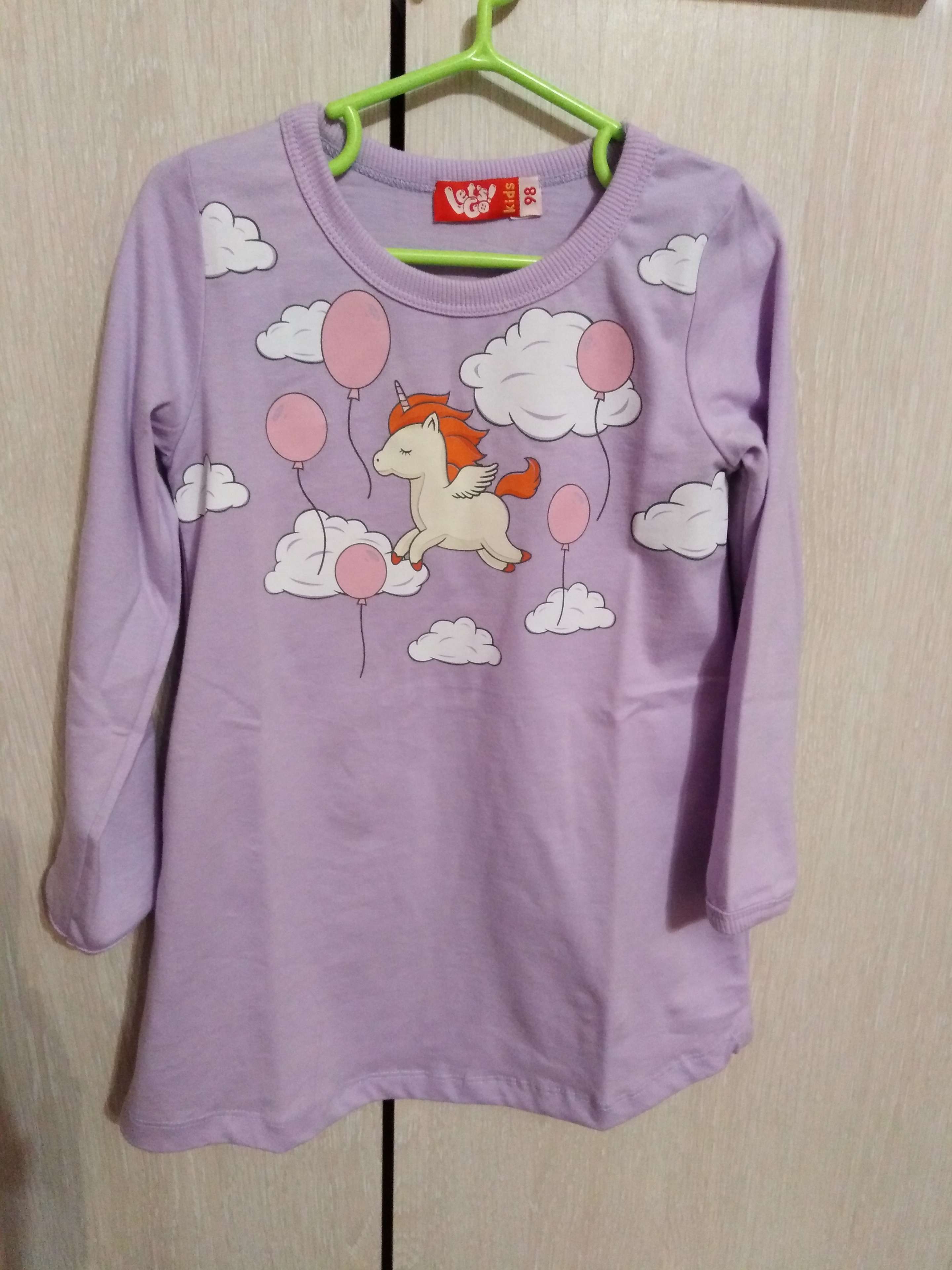 Фотография покупателя товара Ночная сорочка для девочки, цвет лиловый, рост 116-60 см - Фото 1