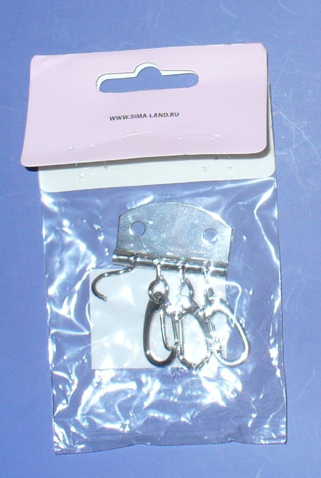 Фотография покупателя товара Основа для ключницы, 4 карабина, 34 × 50 мм, цвет серебряный - Фото 3