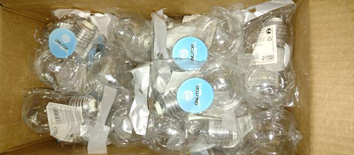 Фотография покупателя товара Бутылочка для хранения «Лампочка», 80 мл, цвет серебряный/прозрачный
