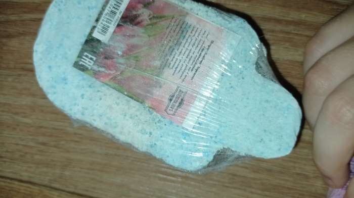 Фотография покупателя товара Бомбочка для ванны "Мороженка" с ароматом ванили,  100 гр, голубая - Фото 7