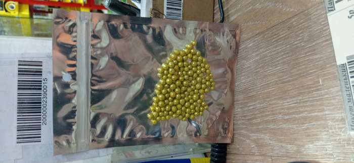 Фотография покупателя товара Фигурка для поделок и декора «Шар», набор 100 шт., размер 1 шт. 0,4-0,7 см, цвет золото