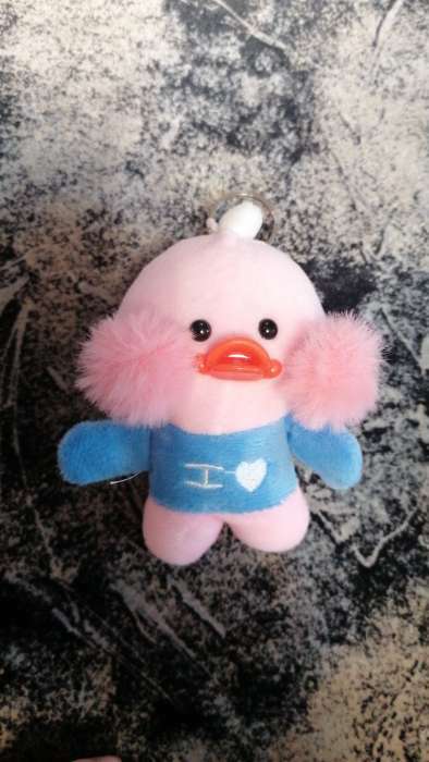Фотография покупателя товара Мягкая игрушка «Утка: Лалафанфан», на брелоке, цвета МИКС