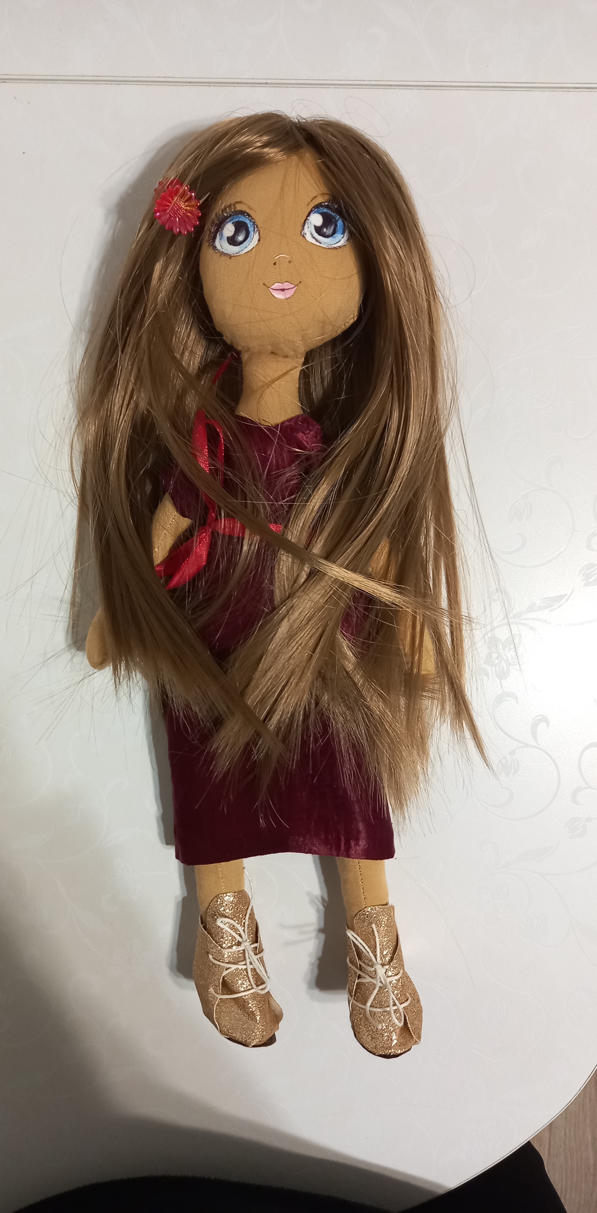 Фотография покупателя товара Набор для шитья. Интерьерная кукла «Лорен», 30 см - Фото 7