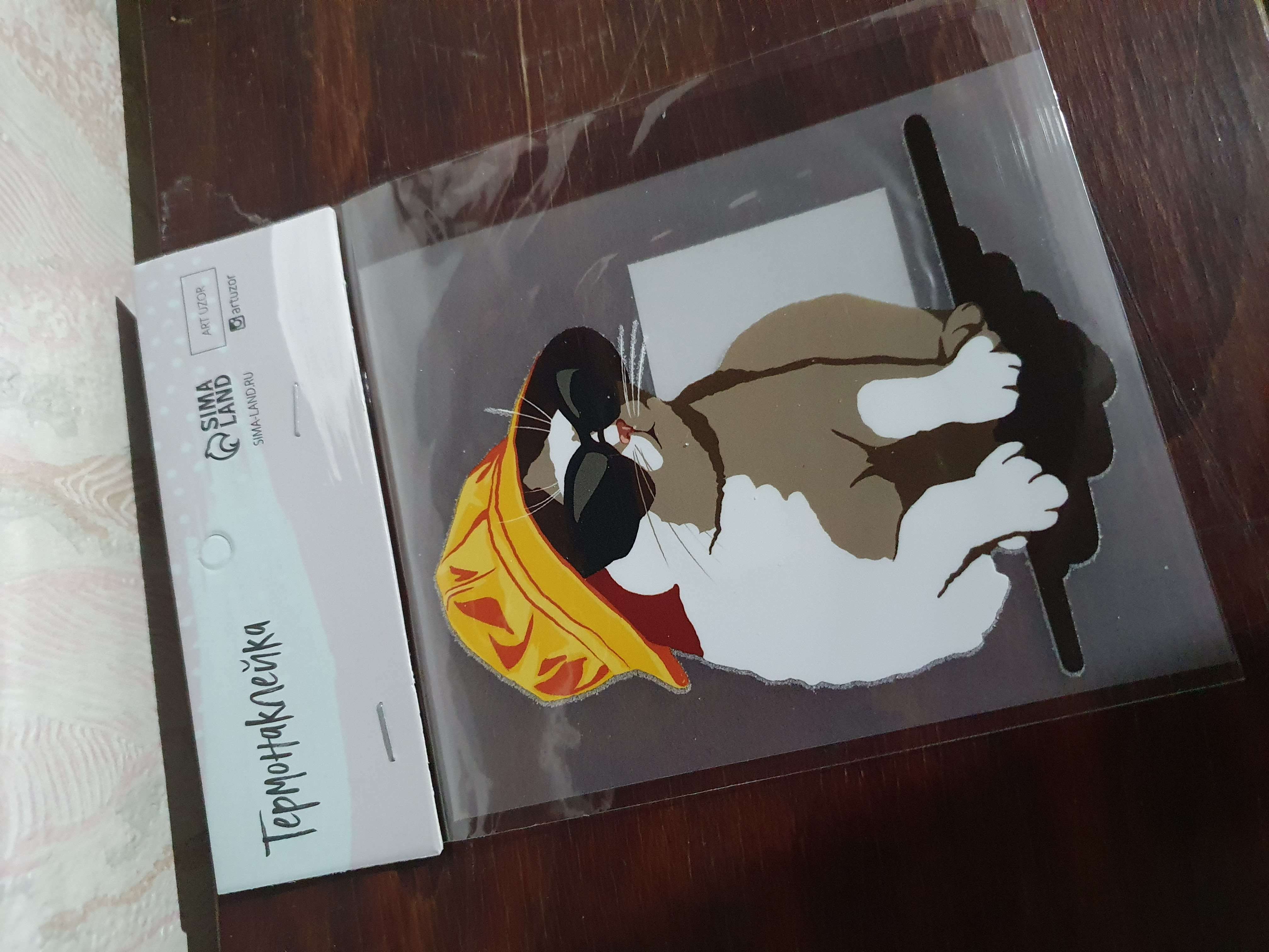 Фотография покупателя товара Термонаклейка для текстиля «Котейка», 8,47 × 10,57 см - Фото 1