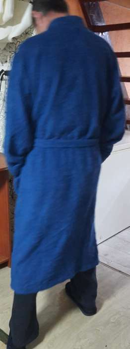 Фотография покупателя товара Халат махровый мужской «Глава семьи», размер 52-54, цвет синий